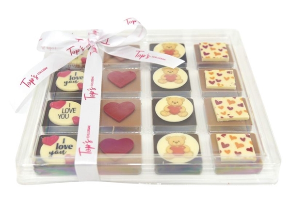 Valentijn Memory chocolade 16 stuks