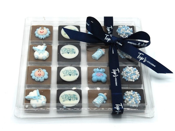 Geboorte Box Jongen Memory chocolade 16
